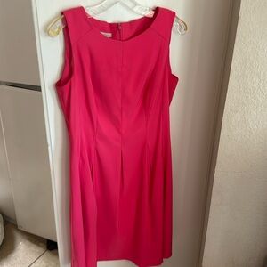 DB, size 12 Pink knee length dress. Scoop neck, sleeveless
